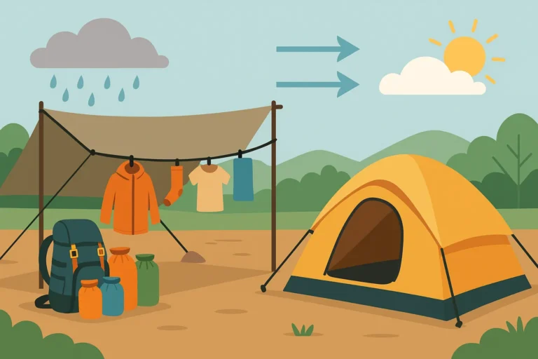 Dicas Para Manter Suas Roupas de Acampamento Sempre Secas