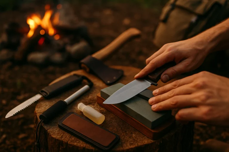 Como Afiar e Manter Suas Ferramentas de Acampamento Sempre Prontas