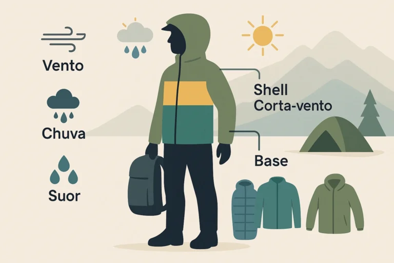 A Importância das Camadas de Roupas no Acampamento Minimalista
